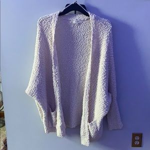 White popcorn cardigan
